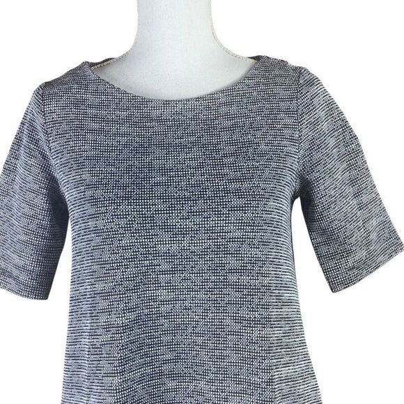 Paraphrase Womens Gray Tweed Short Sleeve Shift Dress Size Small - Picture 2 of 5